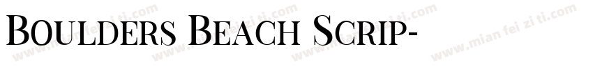 Boulders Beach Scrip字体转换